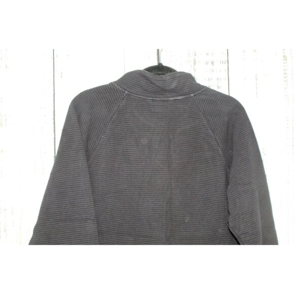 LL Bean Lakewashed Double Knit Quarter Snap Sweater Classic Navy Large - Picture 9 of 11